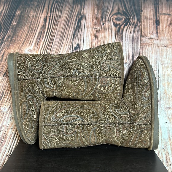 Zealand Alpine Paisley Print Tall Boots Womens Sz 7 - Picture 10 of 13